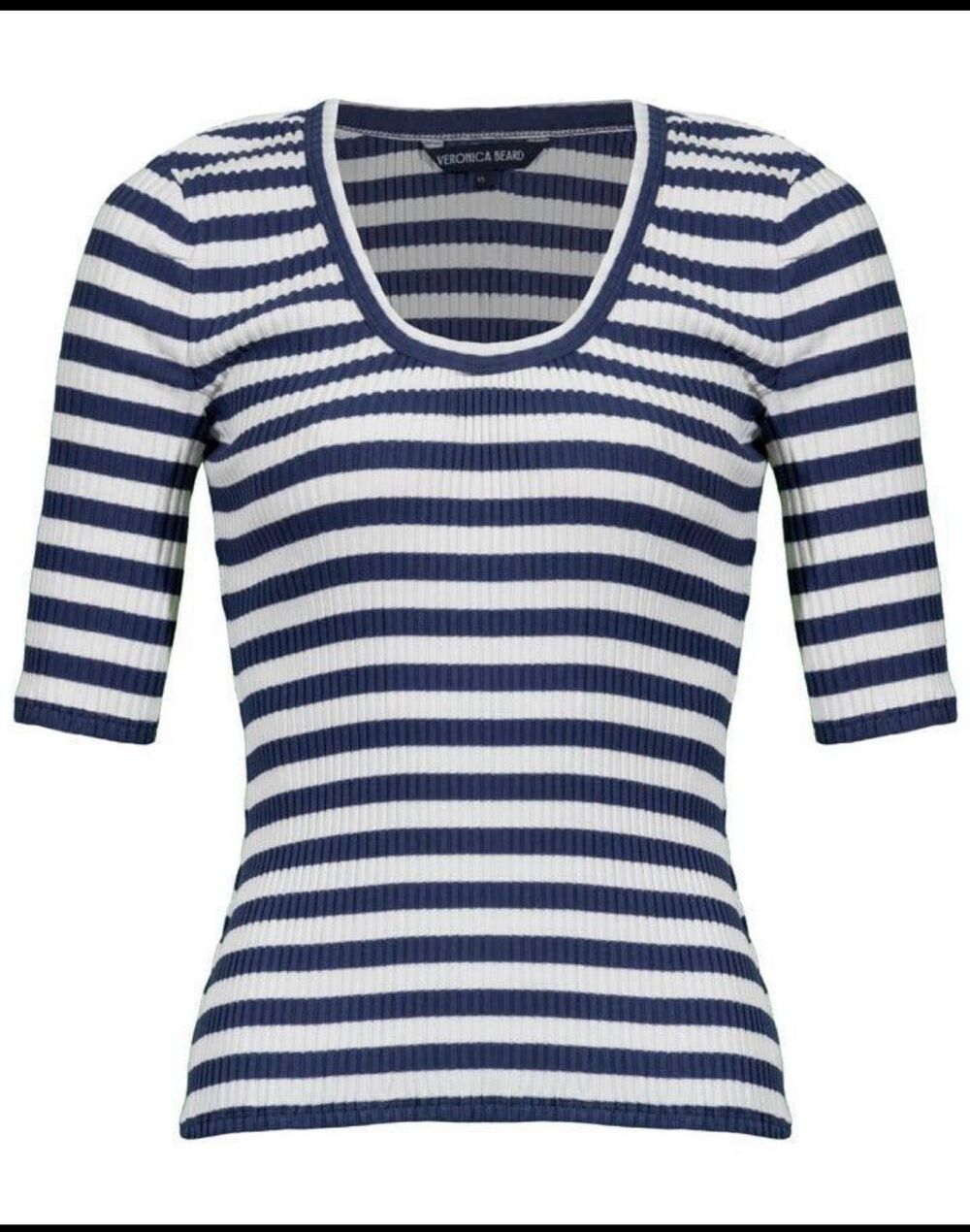 VERONICA BEARD Anafi Stripe Scoop Neck Top-S {NWT}